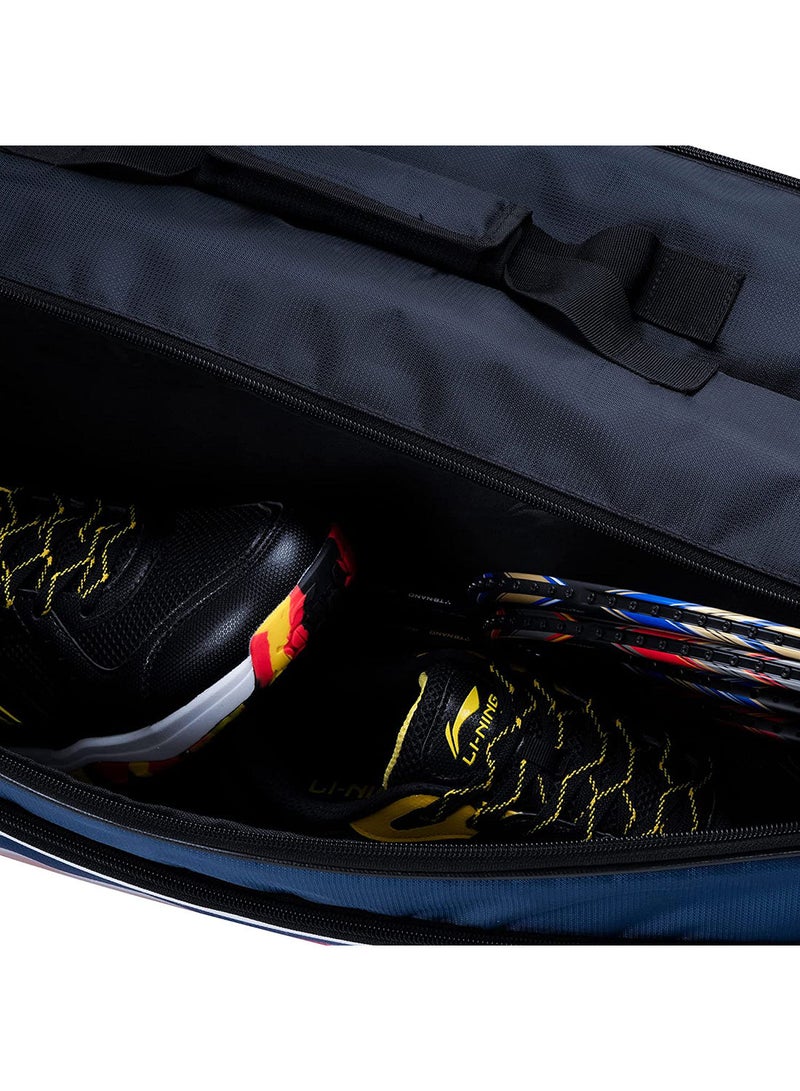Li-Ning Panther Double Zipper Polyester Badminton Kit Bag | Size : Large | Stash pocket | Ample storage | Unisex - Men, Boys, Girls, Women - Image 5
