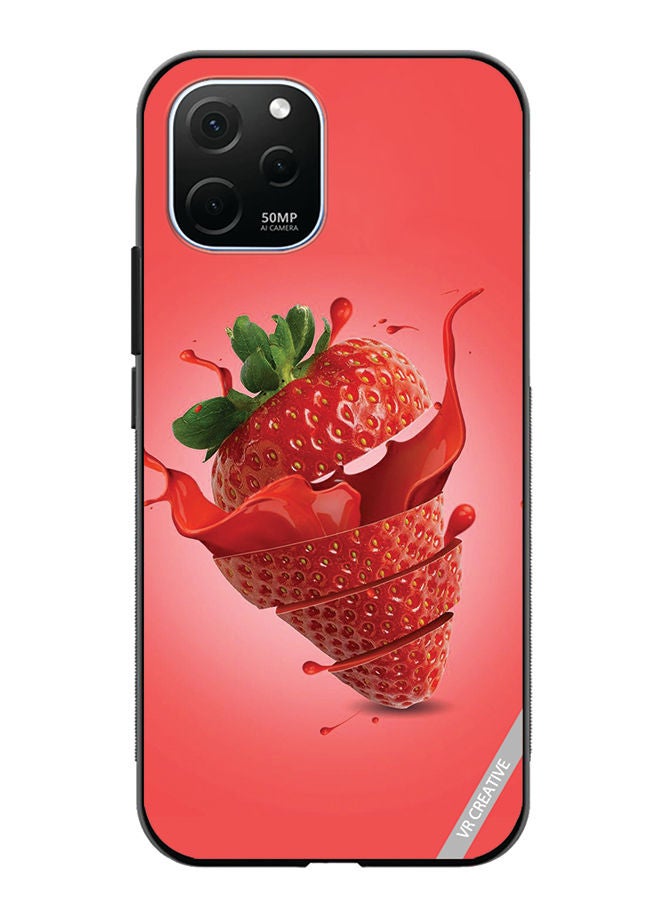 VR CREATIVE Protective Case Cover For Huawei Enjoy 50z Strawberry Design Multicolour - Image 1