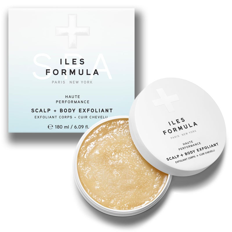 Iles Formula Scalp + Body Exfoliant - Dual Exfoliation with Rice Husk + Alpha Hydroxy Acids From Kiwi Fruit, Gentle Antioxidant - Dead Skin Remover & Rejuvenation - (50 ml) Bergamot Scent - Image 1