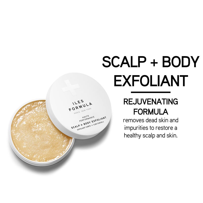Iles Formula Scalp + Body Exfoliant - Dual Exfoliation with Rice Husk + Alpha Hydroxy Acids From Kiwi Fruit, Gentle Antioxidant - Dead Skin Remover & Rejuvenation - (50 ml) Bergamot Scent - Image 2