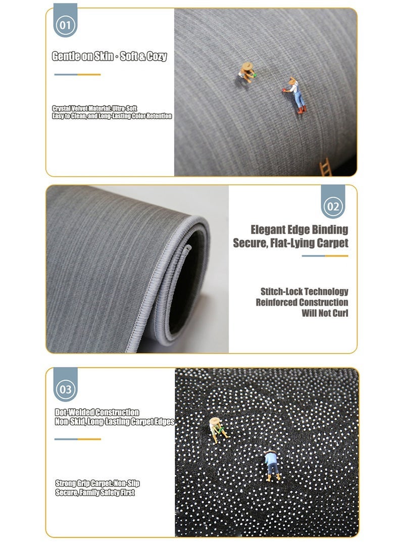 SHAOZHEN Kitchen Rugs Set 2 Pieces,40x60 & 40x120cm Non-Slip Cushioned Mats, Quick Dry, Soft & Cuttable, Easy Clean Floor Runner for Kitchen, Bathroom, Laundry, Elderly & Home Cooks - Image 4