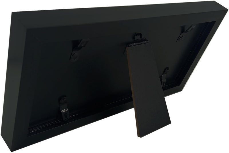 Gold Home 2 Pack Black First Dollar Bill Frame with Black Mat or 4x9 Business License Frame without Mat  Real Glass  Easel Stand and Wall Hanger Included - Image 4