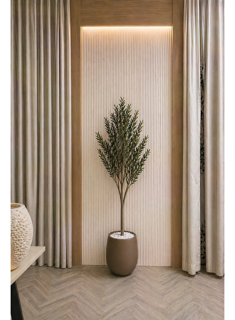 Al-Rawasem House An olive tree with an elegant and attractive design, with a large brown pot in various sizes. - Image 2