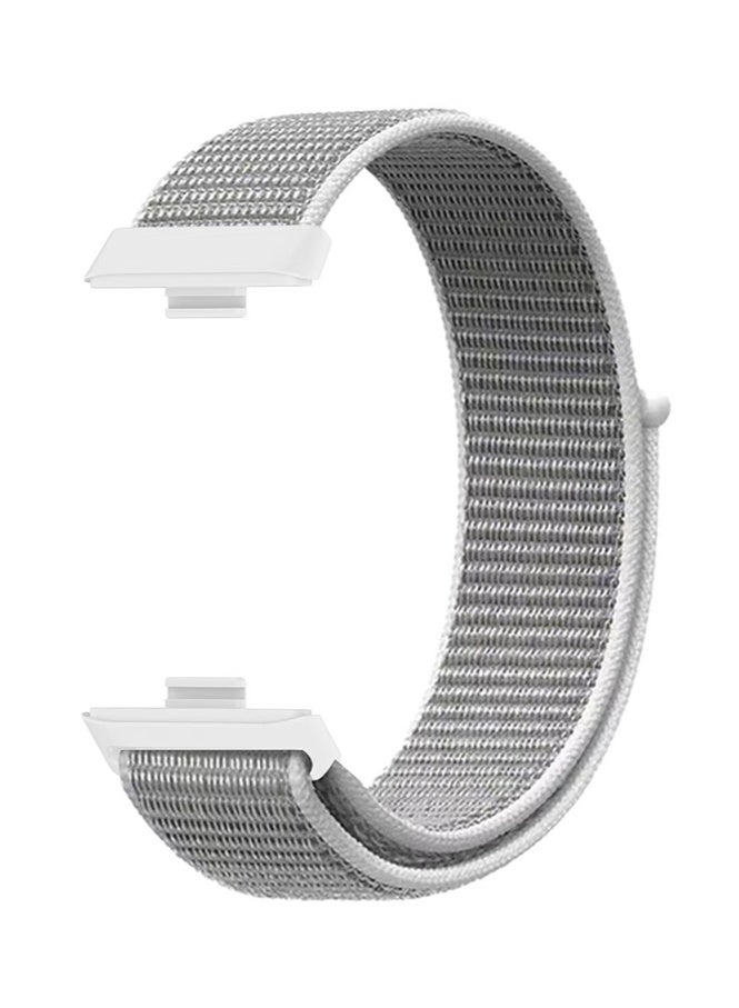 HL-Tech Nylon Band Suitable for Huawei Watch Fit 3/Fit 4/Fit 4 Pro Velcro Nylon Loop Strap Grey - Image 2