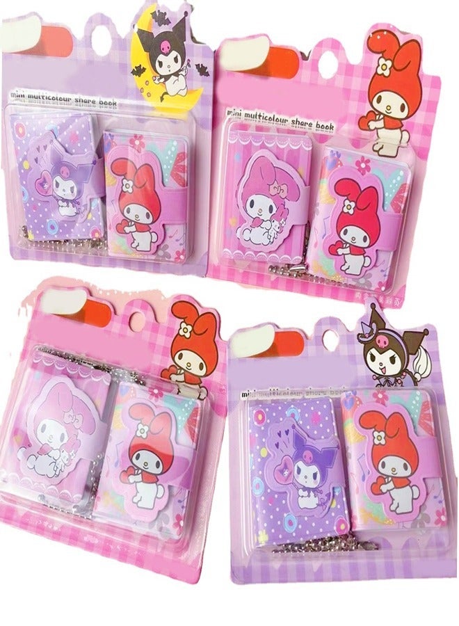 fashionhome 16 Pieces Beautiful DIY Multicolor Cartoon Theme Mini Book Pocket Notebook Set Box for Kids Birthday Gift for Children - Image 3
