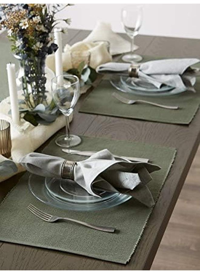 Basic Everyday Ribbed Tabletop 100 Percent Cotton Placemat Set 13X19 Artichoke 6 Piece - pzsku/ZD4EEF5D768FE4D4B55A9Z/45/_/1718350093/bf507aa5-ee1b-4551-a3d5-9151e4147a14