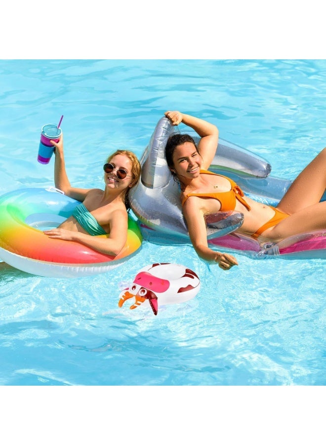 12 Pieces Drink Floats, Inflatable Drink Floats, Reusable Cute Drink Holder Set, Inflatable Float Cup Coasters, for Pool Party Hot Tubs Lakes Oceans, for Boys Girls Adults Summer Pool (Cow) - Image 4