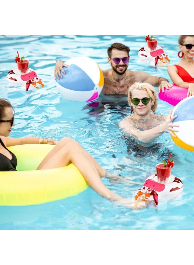 12 Pieces Drink Floats, Inflatable Drink Floats, Reusable Cute Drink Holder Set, Inflatable Float Cup Coasters, for Pool Party Hot Tubs Lakes Oceans, for Boys Girls Adults Summer Pool (Cow) - Image 5