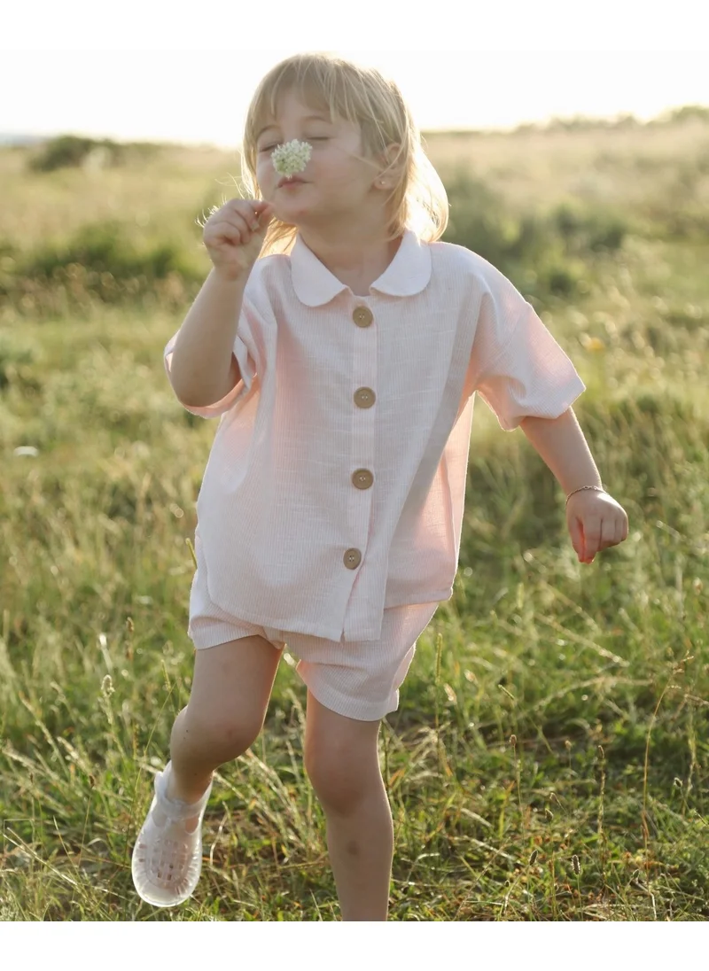 Ohlala Koala Orange Baby Collar Girl Shirt and Shorts Set