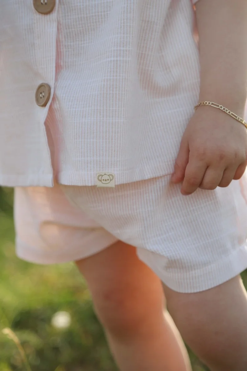 Ohlala Koala Orange Baby Collar Girl Shirt and Shorts Set
