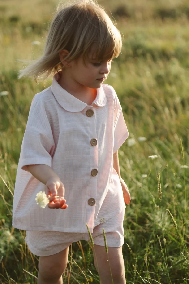 Ohlala Koala Orange Baby Collar Girl Shirt and Shorts Set