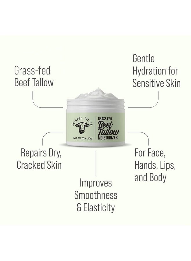 Peak Performance Supreme Grass Fed Beef Tallow Moisturizer For Sensitive Skin. Unscented Ultra High Purity Whipped Tallow Balm. 2-In-1 Face Cream And Body Lotion For Dry, Damaged, Or Sensitive Skin Care.  - Image 2