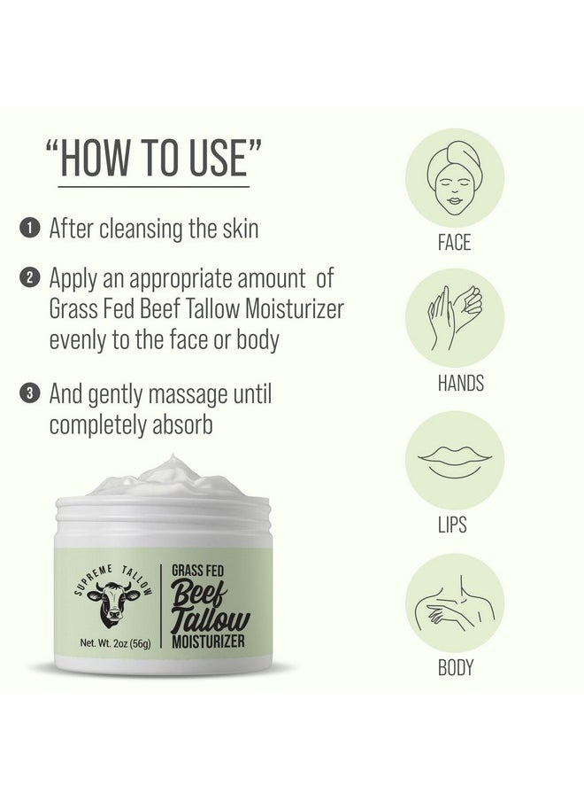 Peak Performance Supreme Grass Fed Beef Tallow Moisturizer For Sensitive Skin. Unscented Ultra High Purity Whipped Tallow Balm. 2-In-1 Face Cream And Body Lotion For Dry, Damaged, Or Sensitive Skin Care.  - Image 4