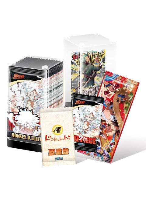 Bachaka One Piece Strong Attack Shocking Listed A Variety Of Fun Playing Cards Blind Box Unpacking Animation Peripherals-Color:One Piece Temple One Piece God Valley Event In A Box Of 16 Packs, 3 Sheets In A Pack