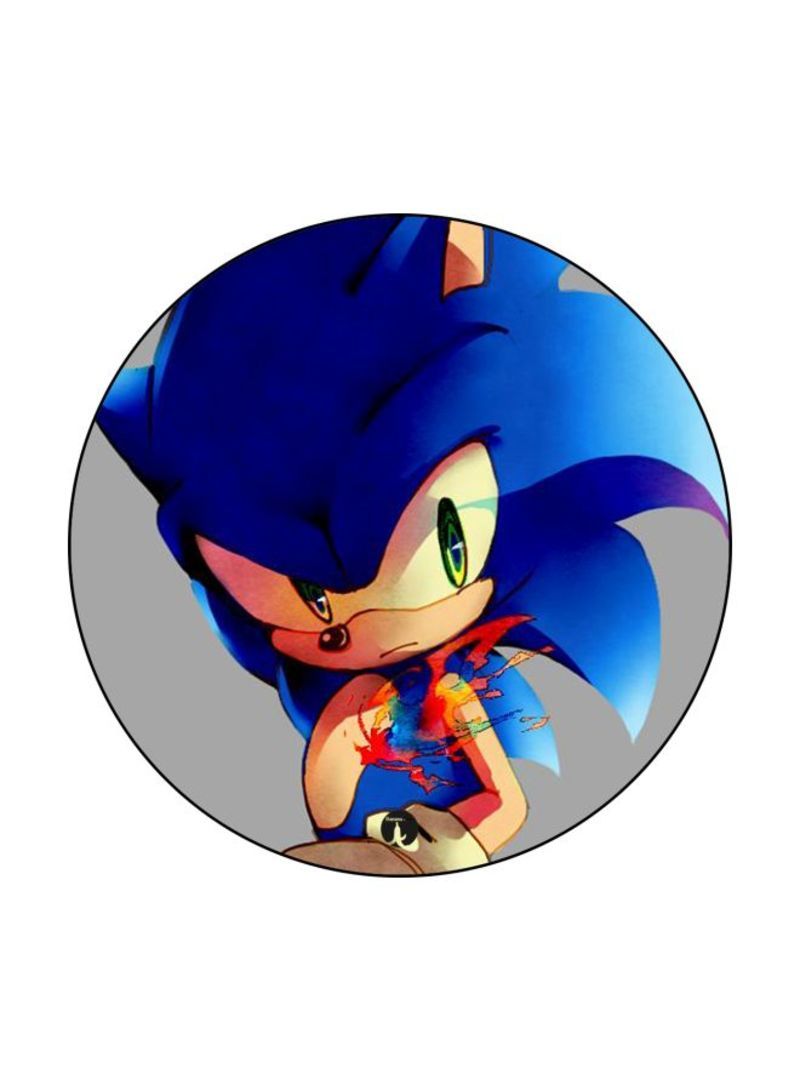 RKN Video  Game Sonic Printed Mouse Pad  Blue/Grey/Red