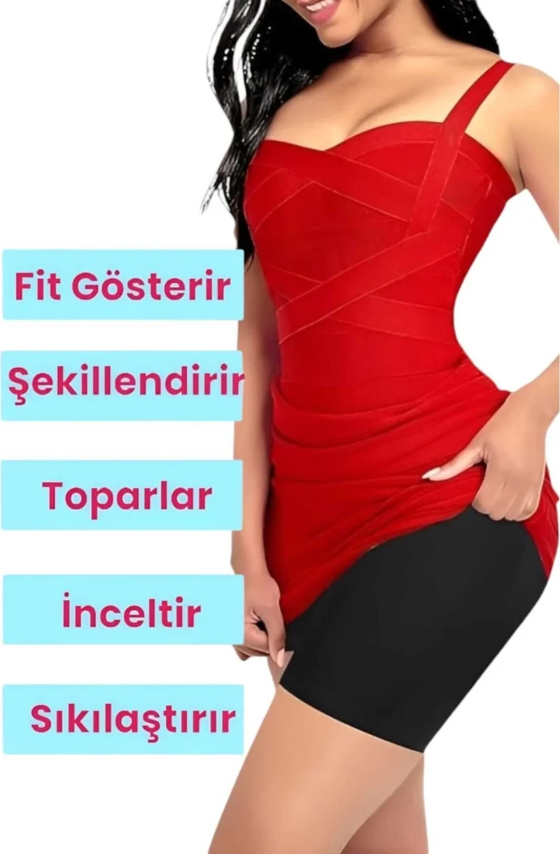 تيزجيلسين كورسيه نسائي كامل الطول بحمالات رفيعة بدون خياطة