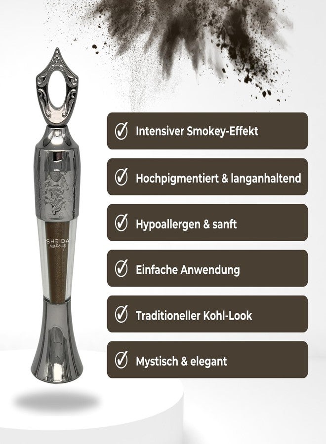 SHEIDA Kohl Kajal Powder Eyeliner - Brown, Highly Pigmented Powder Eyeliner for Smokey Eyes, Natural, Waterproof & Smudge-Resistant, Gentle on the Eyes & Hypoallergenic - Image 5