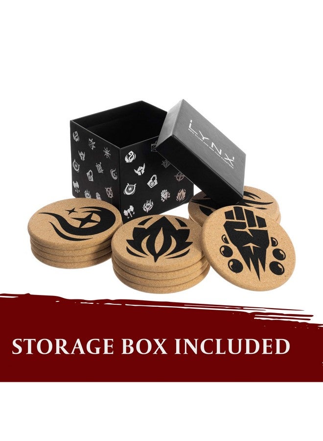 lynx HQ Cork DND Coasters - Set of 12 Class +1 DM Icon Coasters - Great Nerdy Gift for D&D Players, Gamers, DM, Men or Women- Dungeons & Dragons Accessories for Home Decor, Mugs, Drinks, Table Decoration - Image 3