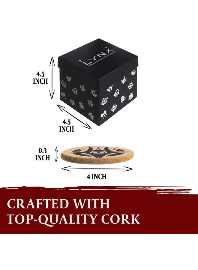 lynx HQ Cork DND Coasters - Set of 12 Class +1 DM Icon Coasters - Great Nerdy Gift for D&D Players, Gamers, DM, Men or Women- Dungeons & Dragons Accessories for Home Decor, Mugs, Drinks, Table Decoration - Image 4
