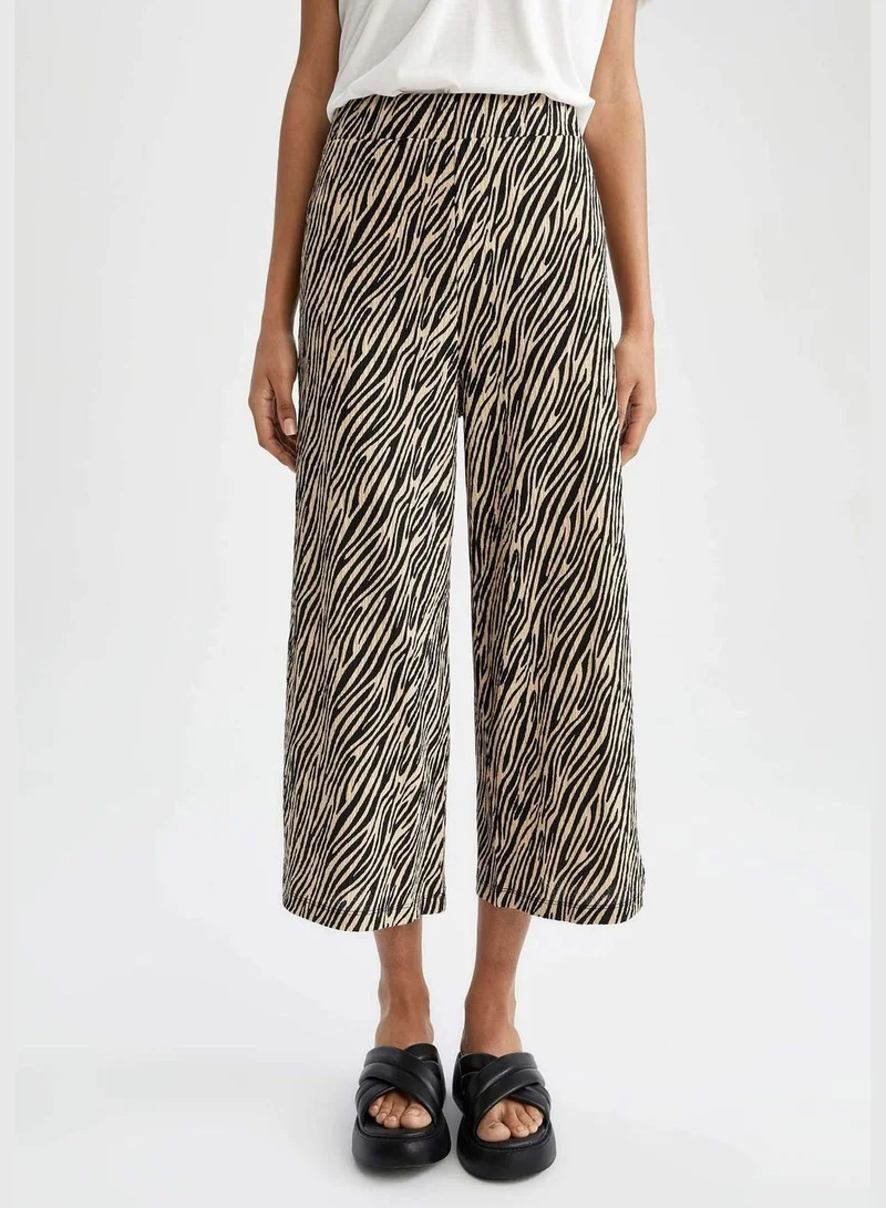 DeFacto Regular Fit Leopard Print Crop Culottes