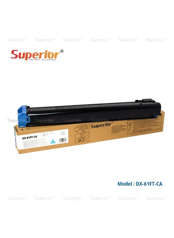 SOS Superior Superior MX-61FT-CA Cyan Compatible Toner Cartridge – Replacement for Sharp MX-61FT – For Sharp MX-2630N / MX-3050N / MX-3550N / MX-4050N / MX-5050N / MX-6050N and More - Image 1