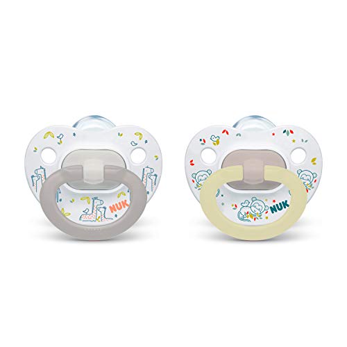 NUK Orthodontic Pacifiers, Girl, 0-6 Months, 2-Pack - Image 1
