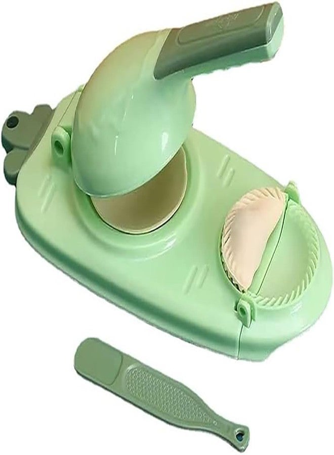 WOPPOW 2 In 1 Dumpling Maker,Kitchen DIY Dumpling Making Tool Baking Pastry Manual Artifact For Pressing Dumpling Skin Wrapper Mould Dough Press Maker (Green) - Image 1