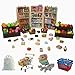 Kimo 180Pcs Mini Shopping Cart Playset Pretend Grocery Dollhouse Accessories Toys with Miniature Cash Register 2 FruitVeggie Stands 3 Shelves 100 Play Food Educational Role Play Toys for Toddlers - Image 3