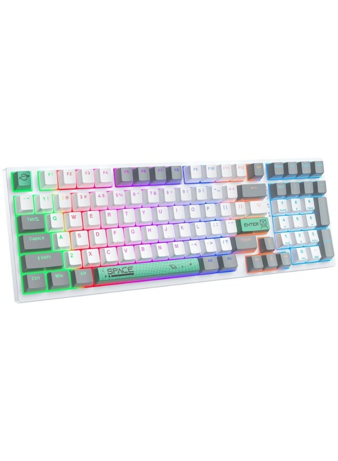 onikuma 98-Key Tawny Switch Mechanical Gaming Keyboard 75% Mini Wired Waterproof Backlight Silent Black Rgb Color Suitable For Computer/Ps4/Xbox Gamers  - Image 1