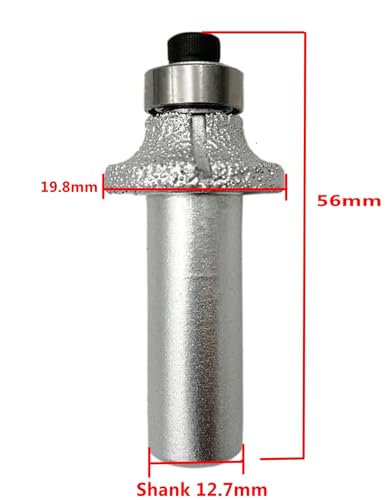 ILOVETOOL Head 1/8 Roundover Router Bit bullnose tile router bits 1/2 shank Profile edge bit for Granite Marble Stones - Image 2
