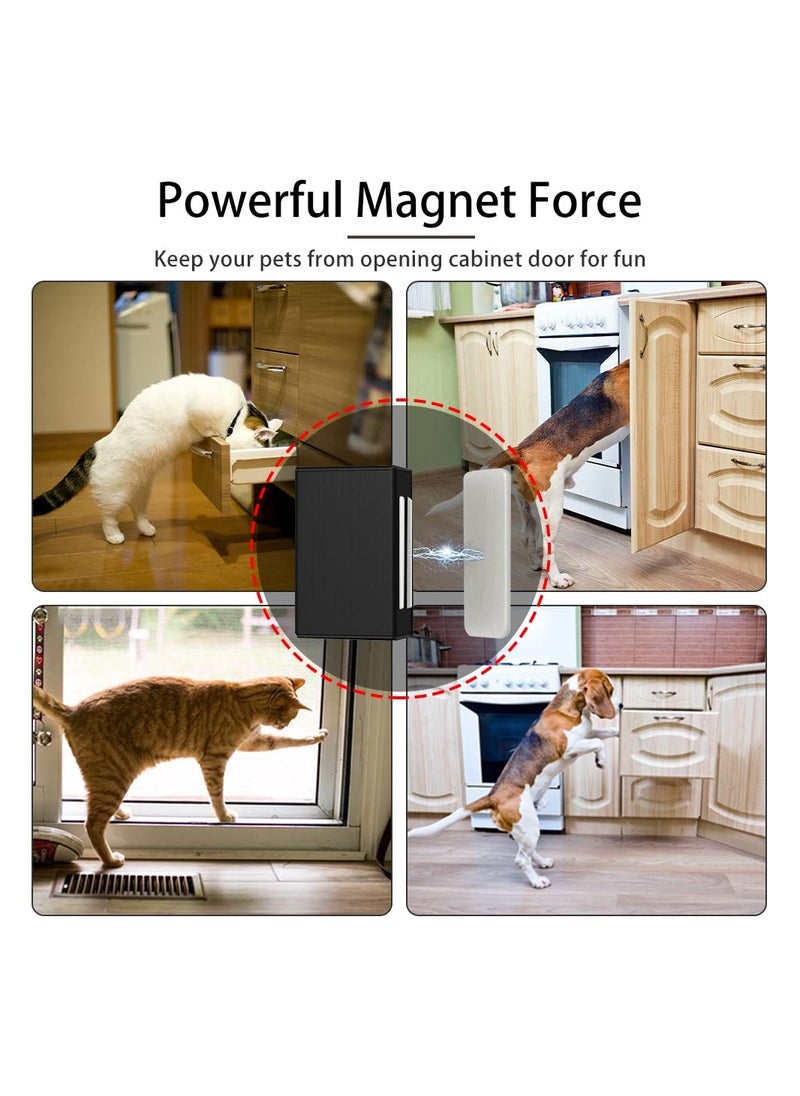 Excefore Cabinet Magnetic Catch Adhesive, 8 Pack Magnetic Door Catch Strong Cabinet Door Magnet Latch Kitchen Magnetic Latch for Cupboard Magnetic Closure Closet Door Closing for Drawer Black  - Image 5