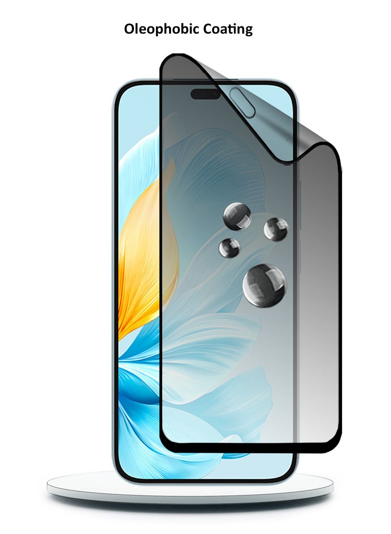 Wtech Honor 200 Lite 5G 2024 Nano Ceramic Privacy Full Glue Full Cover Matte Flexible Screen Protector  (MSCNMP) - Clear/Black - Image 5