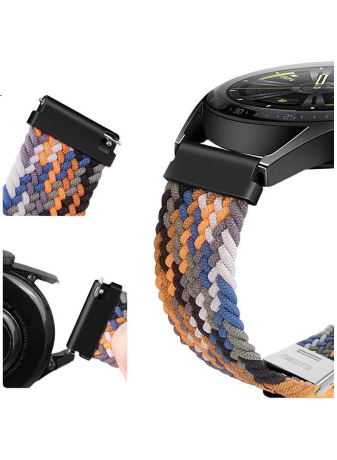 MSSM Suitable For Huawei Watch Straps, Gt5/4/Gt3Pro/Gt2 Nylon Woven Straps, For Men And Women, 20Mm [42/43 Dial] - Black - Image 3
