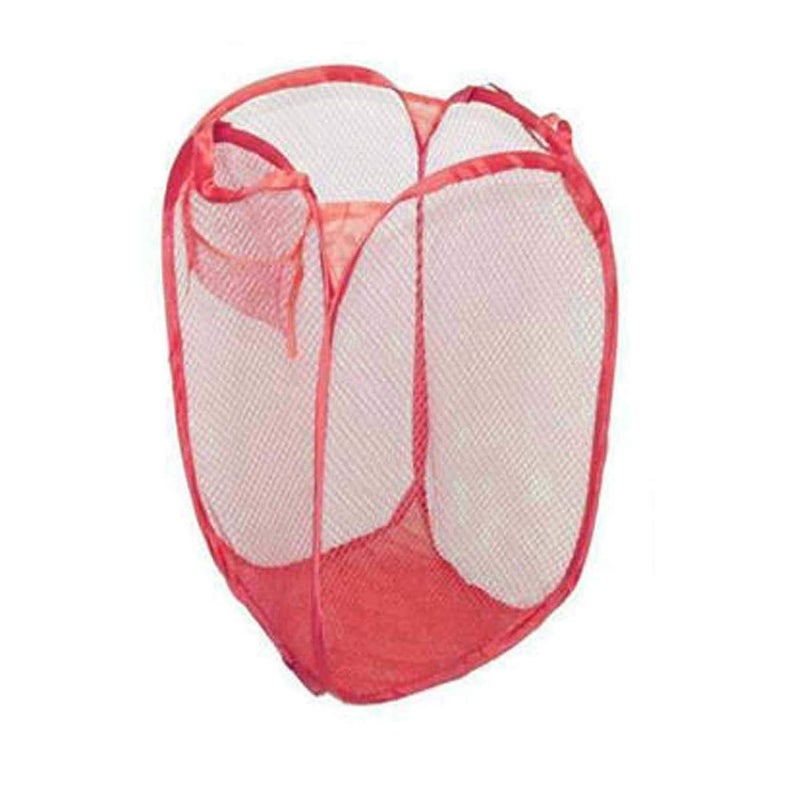 Kitchwish Nylon Mesh Laundry Basket 20 Ltr Red Pack of 2 - Image 3