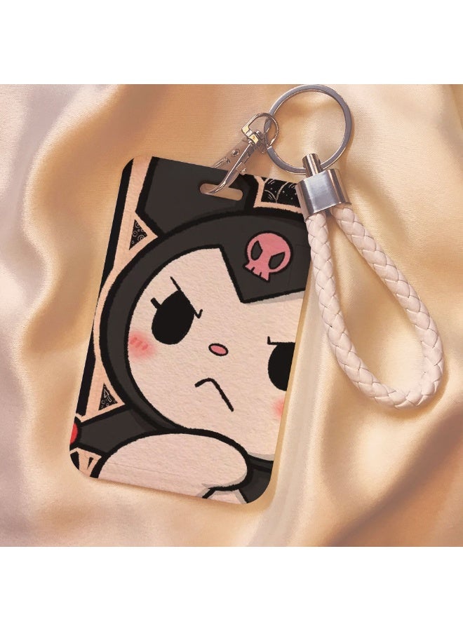 NIBEMINENT 1 - Piece Kulomibaku Kpop Photo Card Holder Pendant Key Chain ID Badge Holder ID Card Holder Photo Card Protector for School ID Office ID Access Card for Women Girls