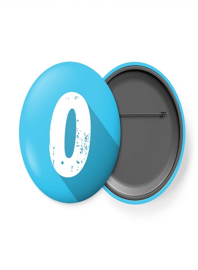 alterEgo Alphabet Initial Button Badge with Safety Pin backing (58mm Diameter) (O) - Image 1