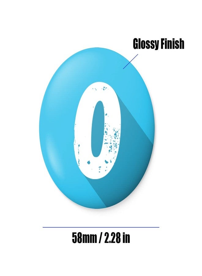 alterEgo Alphabet Initial Button Badge with Safety Pin backing (58mm Diameter) (O) - Image 2