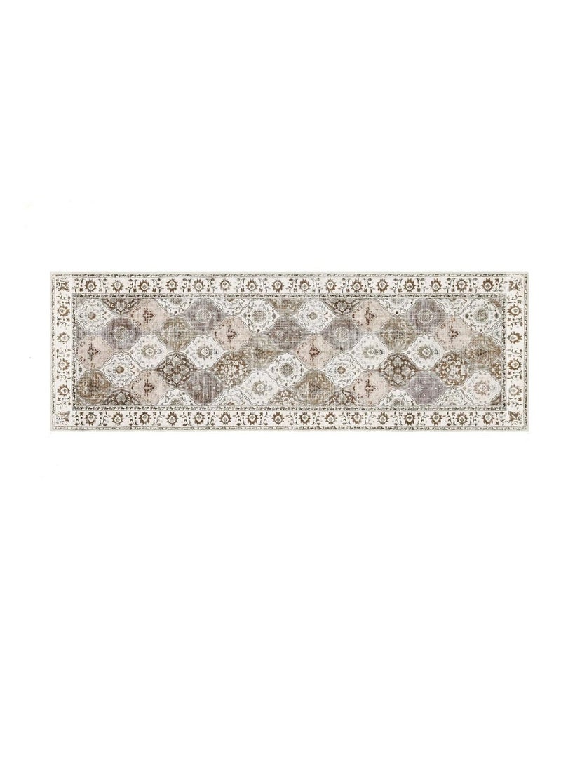 Bohemian Vintage Rug|Non-Slip Hallway & Living Room Carpet | Anti-Wear Bedside Rug with Stain-Resistant Polyester | Easy Clean Home Decor Floor Mat - Image 1