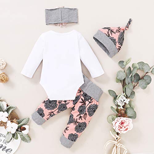 Renotemy Newborn Girl Clothes Outfits Ruffle Long Sleeve Tops + Floral Pants Sets Spring Fall Winter Baby Girl Clothes 3-6 Months - Image 4