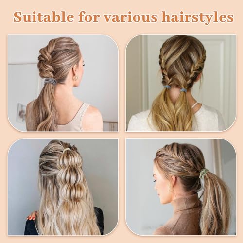 SYGY 25 PCS Bohemian Hair Accessories: Lightweight Ponytail Holders in 5 Styles, 2.36" No Damage Hair Ties for Thick or Thin Hair - Image 5