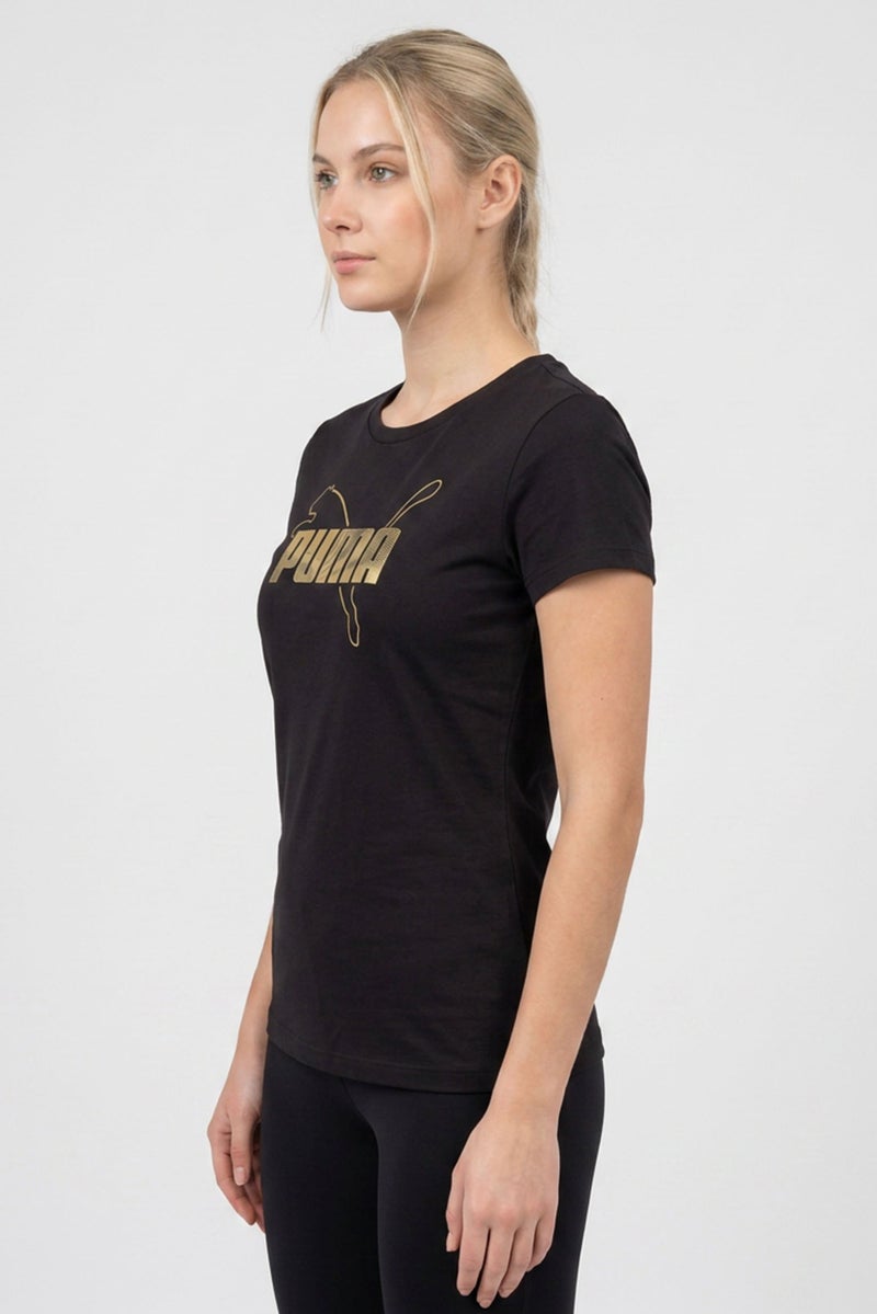 PUMA Women Sportwear Fit Short Sleeve Training T-Shirt, Black - Image 3