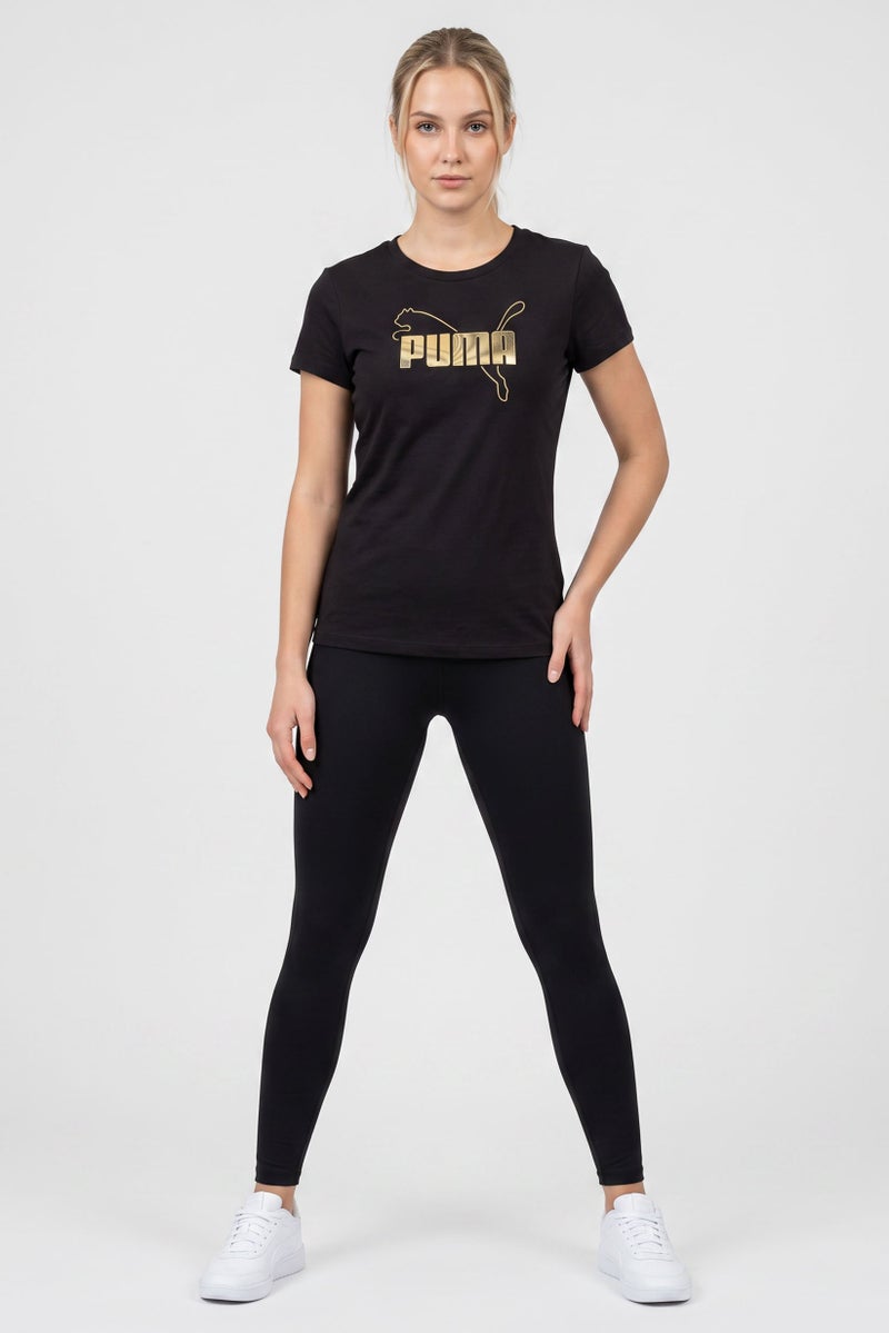 PUMA Women Sportwear Fit Short Sleeve Training T-Shirt, Black - Image 2