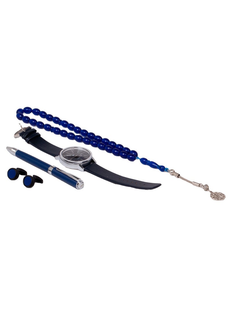 فونيم طقم فونيم  ازرق فضي بيمناء أسود - Image 4