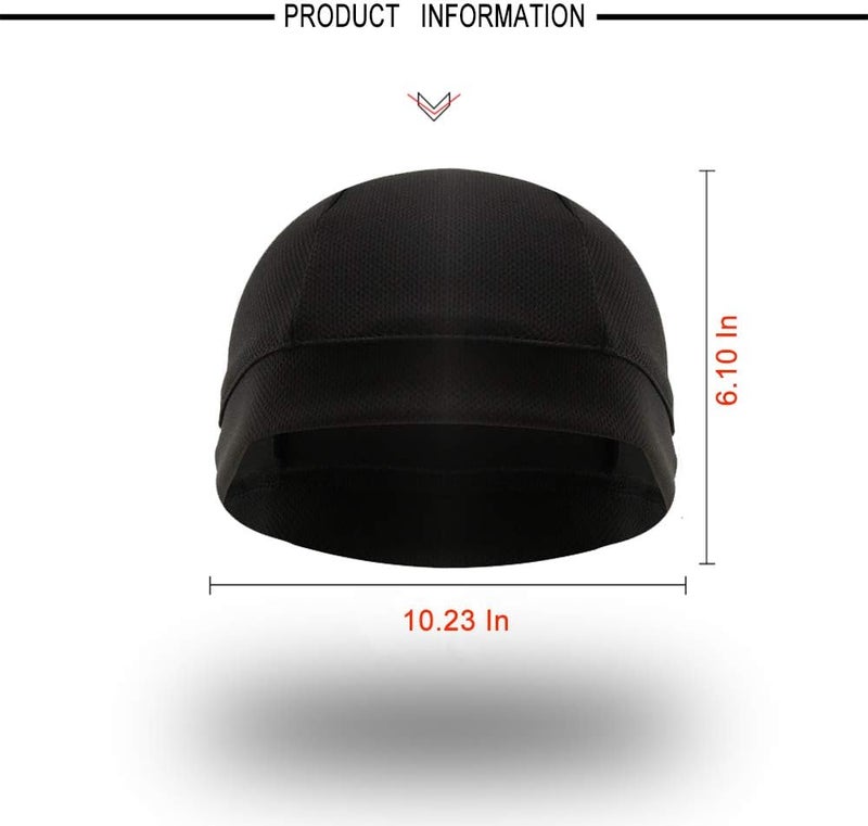 WSHSTS 3 Pack Cooling Skull Cap Helmet Liner Sweat Wicking Cycling Running Hat for Men Women - Image 4