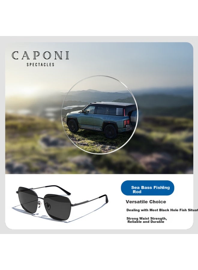 Caponi Polarized Sungl Uni Outdoor Driving Gl Uv Protection Fashion Trend - Image 2