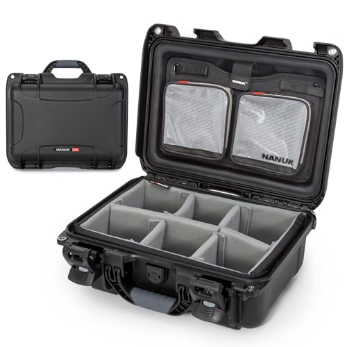 NANUK 915 Pro Photo Kit Compact Waterproof Travel Camera Hard Case with Padded Dividers 138 x 93 x 62 Dustproof and Impact Resistant Airline CarryOn Approved Black - Image 1