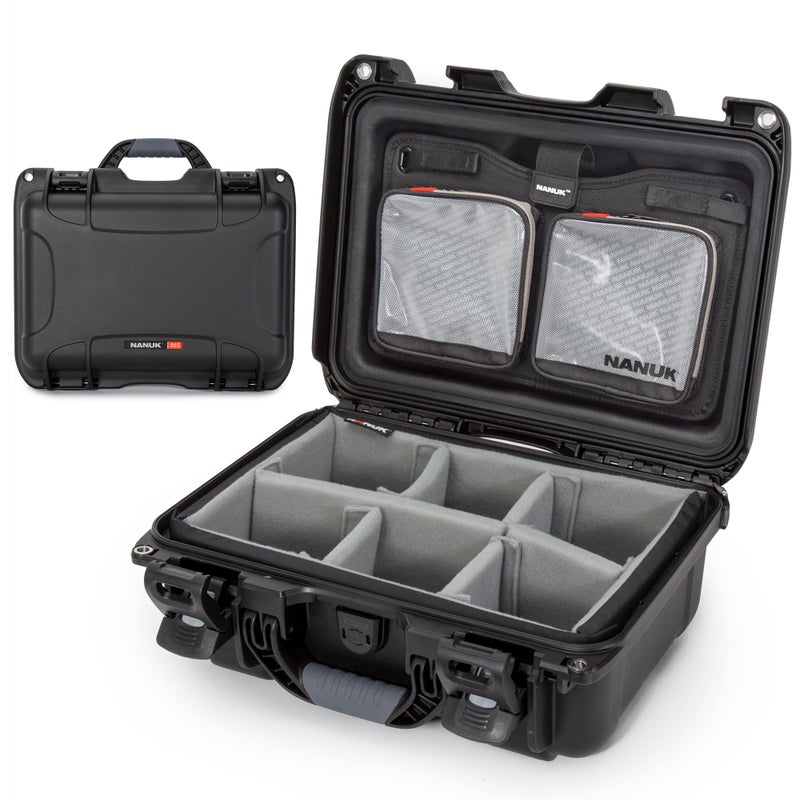 NANUK 915 Pro Photo Kit Compact Waterproof Travel Camera Hard Case with Padded Dividers 138 x 93 x 62 Dustproof and Impact Resistant Airline CarryOn Approved Black - Image 2