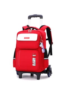 ZIRANYU Red Six-Wheel Trolley School Bag  - Image 1