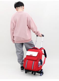 ZIRANYU Red Six-Wheel Trolley School Bag  - Image 3