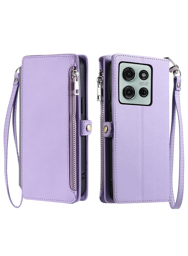 S-TOP Case For Motorola Moto G75 5G Leather Stitching Multi-card Slot Zipper Phone Case - Image 1